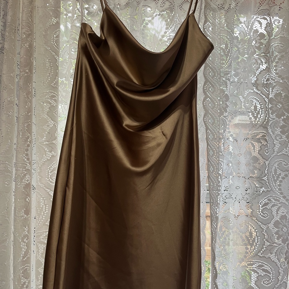 Metallic gold slip dress size large